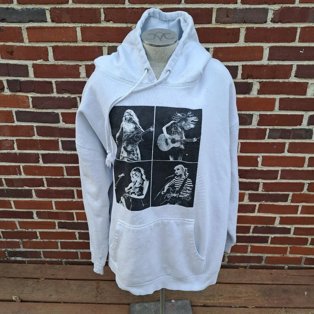 %Size 4XL Taylor Swift The Eras Tour White Collage Hoodie - Picture 9 of 9